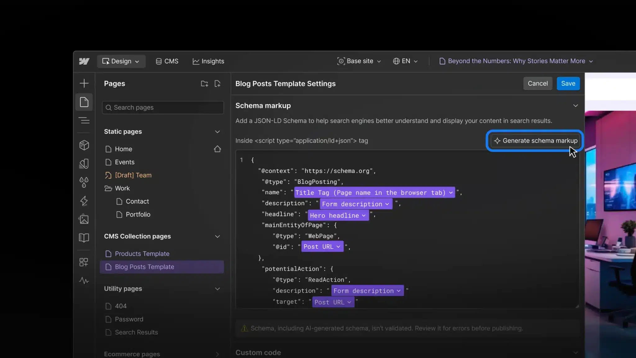 Pozycjonowanie Webflow - SEO na stronach no-code 3 Pozycjonowanie Webflow